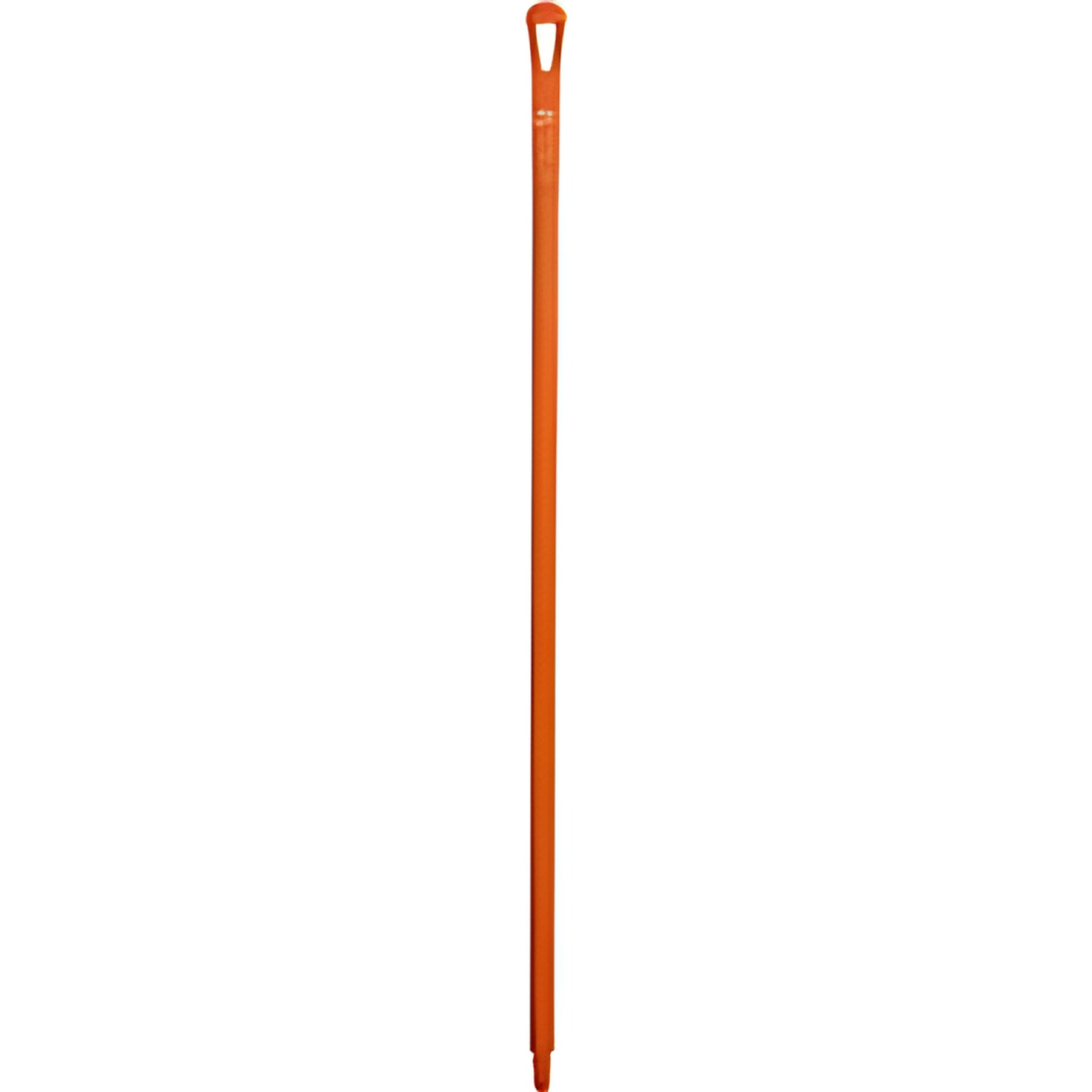 Vikan Ultra Hygiene Handle, Polypropylene, Euro Threaded Tip, 1-1/4" Diameter, 51" Length, Orange- 1 Each