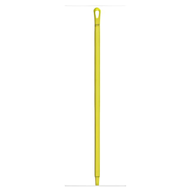 Vikan Ultra Hygiene Handle, Polypropylene, Euro Threaded Tip, 1-1/4" Diameter, 59" Length, Yellow