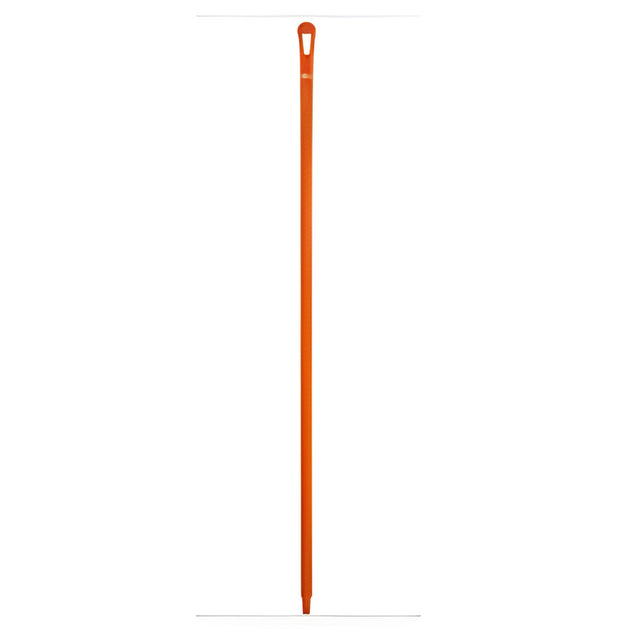 Vikan Ultra Hygiene Handle, Polypropylene, Euro Threaded Tip, 1-1/4" Diameter, 59" Length, Orange