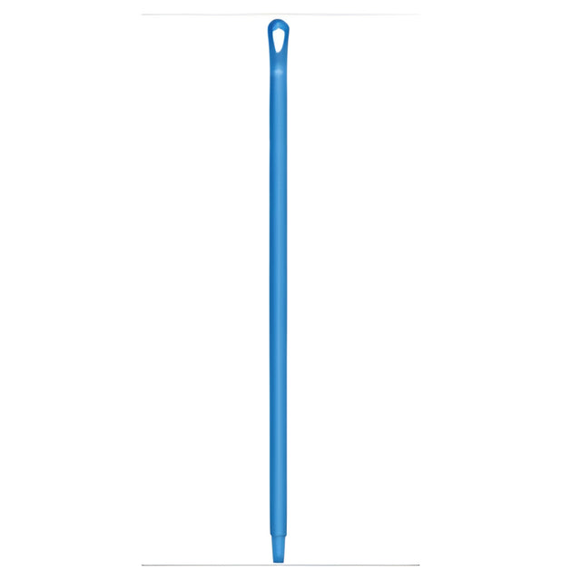 Vikan Ultra Hygiene Handle, Polypropylene, Euro Threaded Tip, 1-1/4" Diameter, 40" Length, Blue