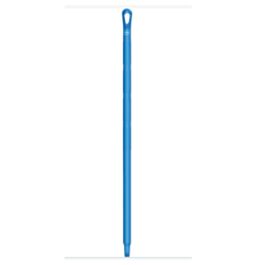 Vikan Ultra Hygiene Handle, Polypropylene, Euro Threaded Tip, 1-1/4" Diameter, 40" Length, Blue- 1 Each