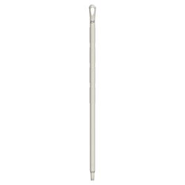 Vikan Ultra Hygiene Handle, Polypropylene, Euro Threaded Tip, 1-1/4" Diameter, 40" Length, White- 1 Each