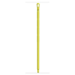 Vikan Ultra Hygiene Handle, Polypropylene, Euro Threaded Tip, 1-1/4" Diameter, 406" Length, Yellow- 1 Each