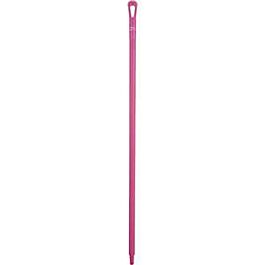 Vikan Ultra Hygiene Handle, Polypropylene, Euro Threaded Tip, 1-1/4" Diameter, 51" Length, PInk - 1 Each