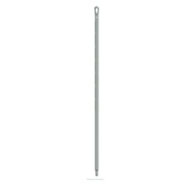 Vikan Ultra Hygiene Handle, Polypropylene, Euro Threaded Tip, 1-1/4" Diameter, 59" Length, Gray- 1 Each