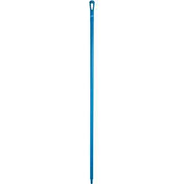 Vikan Ultra Hygiene Handle, Polypropylene, Euro Threaded Tip, 1-1/4" Diameter, 67" Length, Blue- 1 Each
