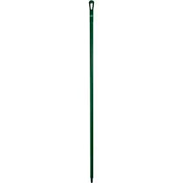 Vikan Ultra Hygiene Handle, Polypropylene, Euro Threaded Tip, 1-1/4" Diameter, 67" Length, Green- 1 Each