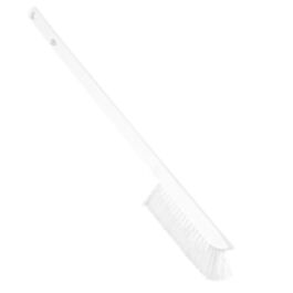 Vikan Ultra-Slim Wand Brush, Extra Stiff Bristles, 23-1/2" Long, White - 1 Each