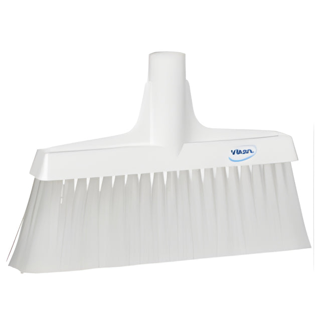 Vikan Upright Broom Head, Coarse/Fine Bristles, 10-1/4", Polyester, White