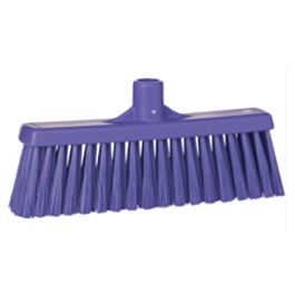 Vikan Upright Broom Head, Medium Bristles, 12", Polyester, Purple- 1 Each