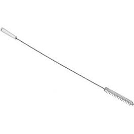Vikan Valve Brush with 3' Flex Handle, Stiff Bristles, 36-1/4" Long, White - 1 Ea