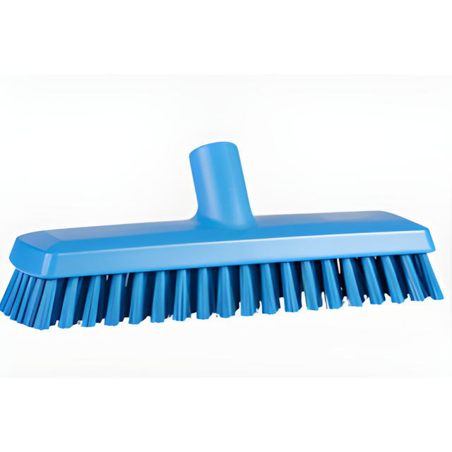 Vikan Waterfed Brush, Medium Bristles, 11" Long, Blue – 1 Ea