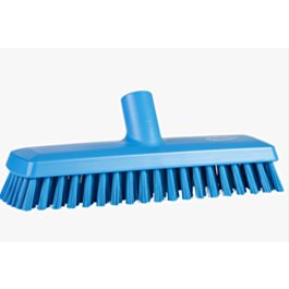 Vikan Waterfed Brush, Medium Bristles, 11" Long, Blue - 1 Ea