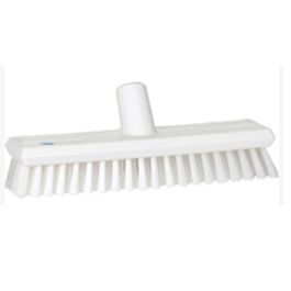 Vikan Waterfed Brush, Medium Bristles, 11" Long, White - 1 Ea