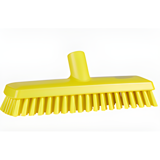 Vikan Waterfed Brush, Medium Bristles, 11" Long, Yellow – 1 Ea
