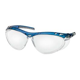 Vortex Safety Glasses, Black/Sillver Frame, Clear Lens- Sold by Box of 12 Pairs