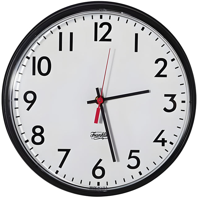 Wall Clock, Battery Operated, 14"- 1 Ea