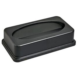 Waste Basket Lid, Slim, Black, 23 Gal.- 1 Ea