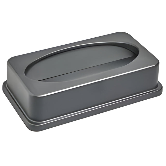 Waste Basket Lid, Slim, Grey, 23 Gal.- 1 Ea, 23 Quart