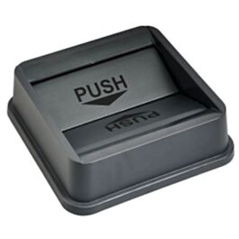 Waste Basket Lid, Square, Grey, 23 Gal.- 4 / Case