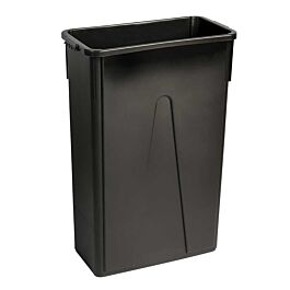 Waste Basket, Slim, Black, 23 Gal.- 1 Ea