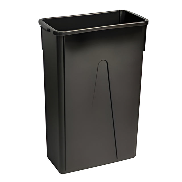 Waste Basket, Slim, Black, 23 Gal.- 1 Ea, 23 Quart