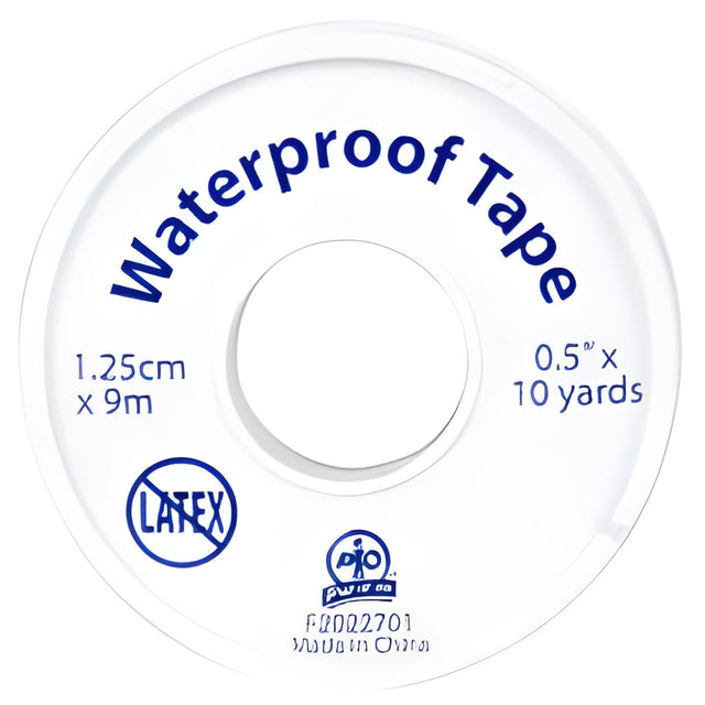 Waterproof Tape w/ Spool & Cover, 1.25cm x 9m- 6 Rolls / Box – 6/Box
