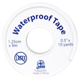 Waterproof Tape w/ Spool & Cover, 1.25cm x 9m- 6 Rolls / Box