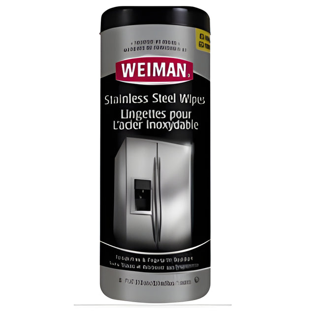 Weiman Stainless Steel Wipes 7" x 8" Wipes – 30 Wipes/Packs x 4 Packs/Case