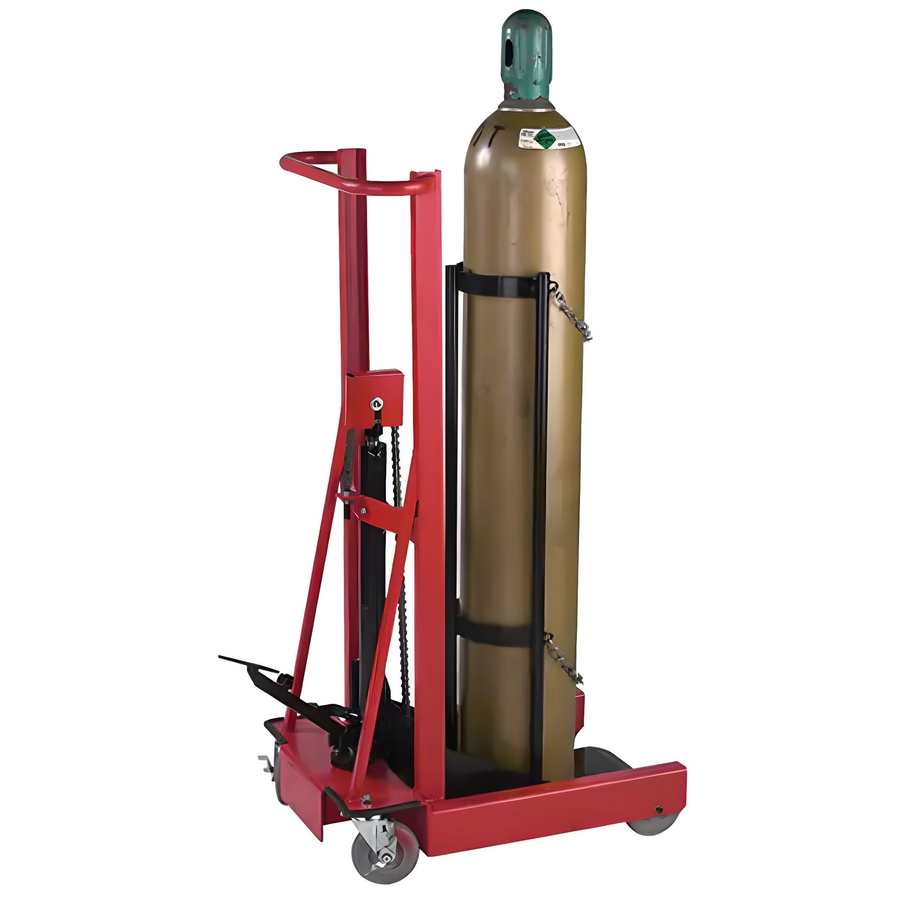 Wesco Hydraulic Cylinder Lift, Rubber Wheels, 12" W x 20" L Base, 300 lbs.