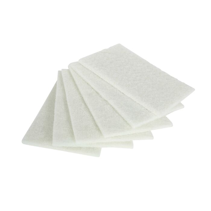 White Scouring Pads , 6" x 9"- 100 / Case