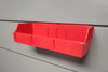 Grey PVC Slatwall Shelf & Basket Kit – 25 Pieces | Comtrad - PVC slatwall shelf and basket accessory kit for compatible wall storage systems