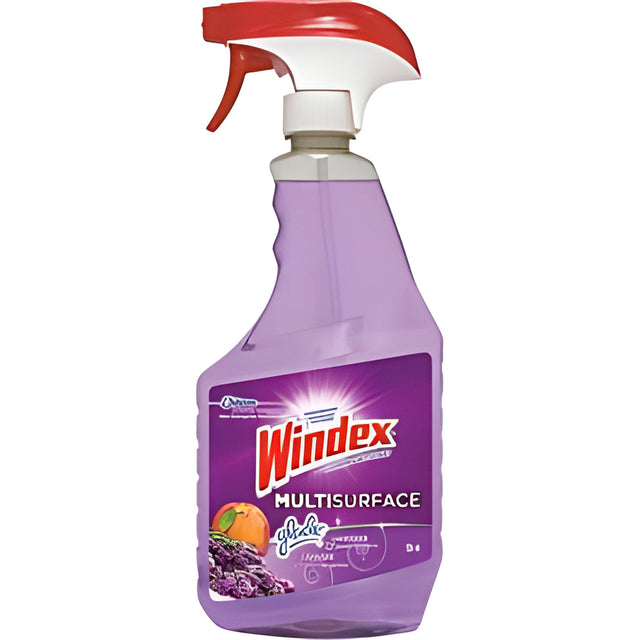 Windex Multi Surface Cleaner, Lavender & Peach- 765 mL x 12 Bottles / Case