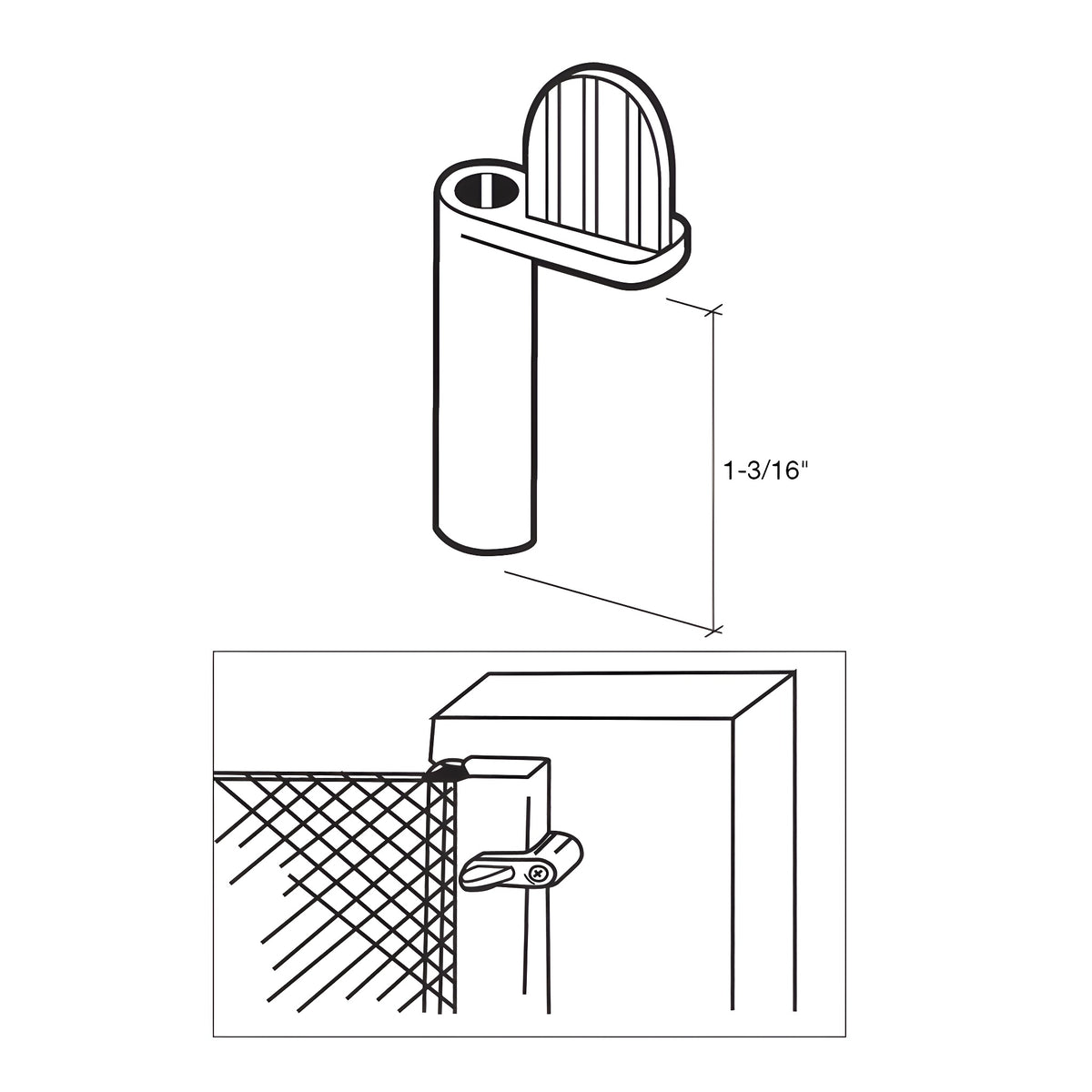 CRL Zinc 1-3/16" Diecast Window Screen Clip - Bulk