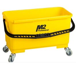 Window Washing Bucket with Wheels, Yellow- 1 Ea