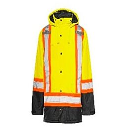 Winter Traffic Parka 4" Reflective Tape, Yellow / Black-4XL
