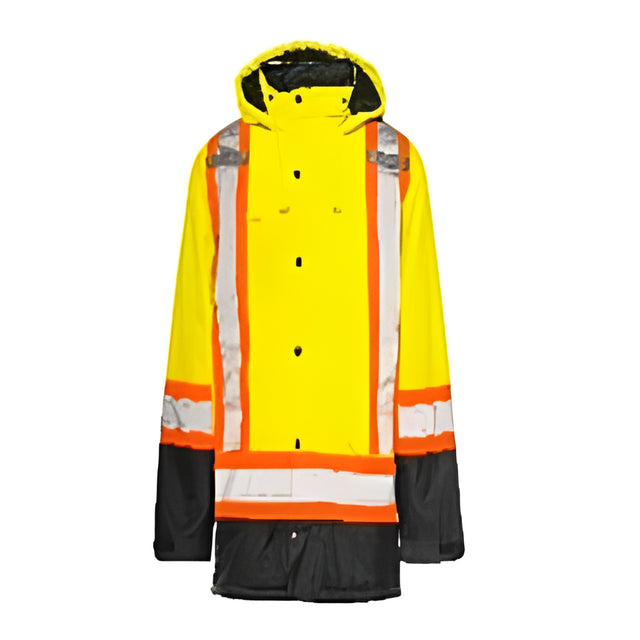 Winter Traffic Parka 4" Reflective Tape, Yellow / Black, Large