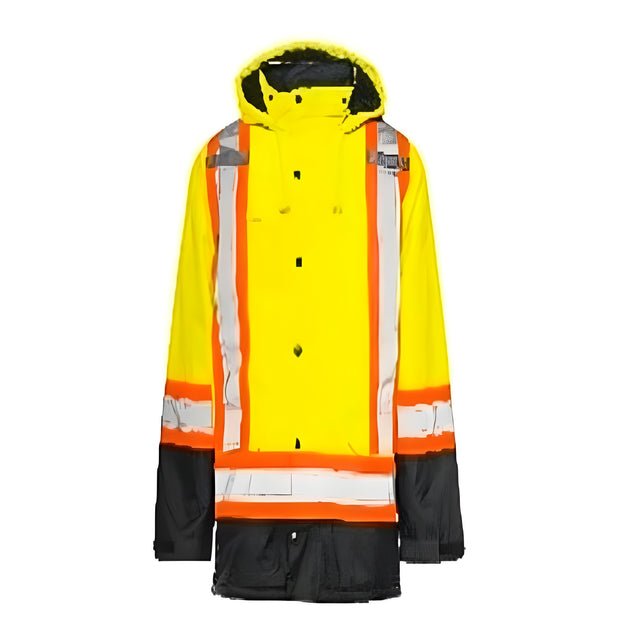 Winter Traffic Parka 4" Reflective Tape, Yellow / Black, Medium
