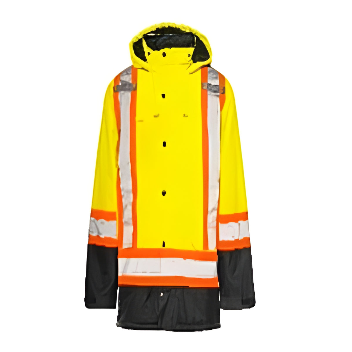 Winter Traffic Parka 4" Reflective Tape, Yellow / Black- Small