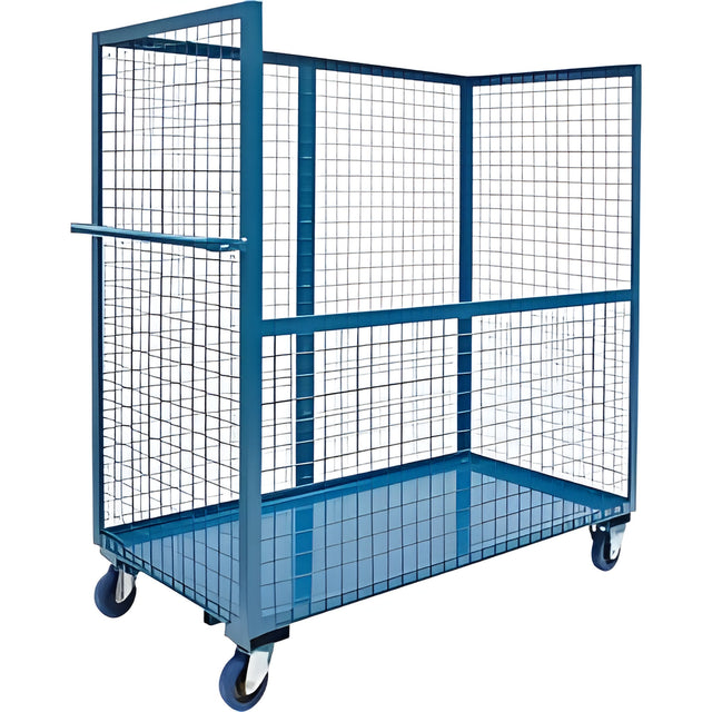 Wire Mesh Stock Trucks, Steel, 24" x 55" x 60", 1200 lbs. Without drop gate