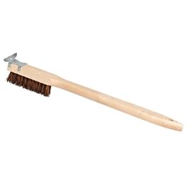 Wood BBQ Brush with Metal Scraper, 20" - 12 / Case