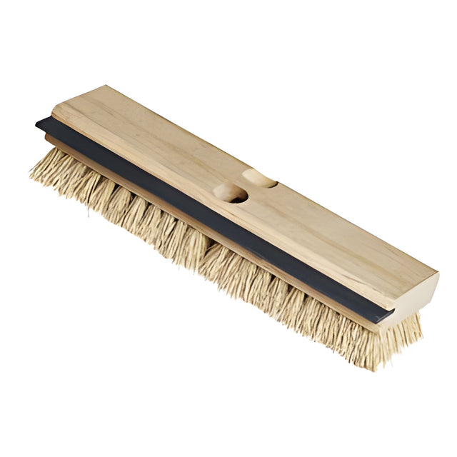 Wood Deck Brush with Squeegee, White Tampico Fibres, 11" – 20/Case