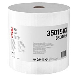 Wypall 35015 WypAll GeneralClean X50 Cleaning Cloths, White- 1100 Sheets / Roll