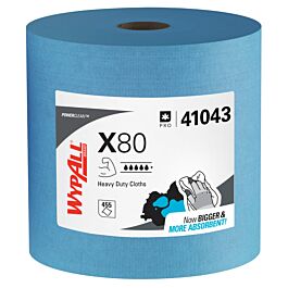 Wypall 41043 PowerClean X80 Heavy Duty Cloth, Blue- 475 Sheets / Roll