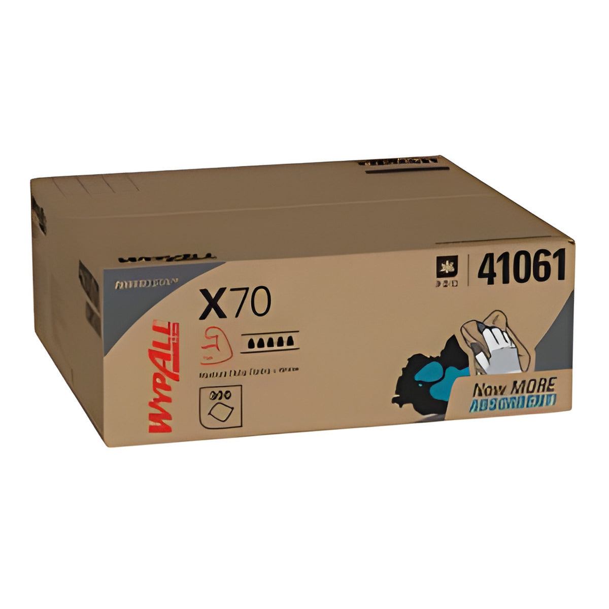 Wypall 41061 PowerClean X70 Medium Duty Cloth, White- 300 Sheets/ Box