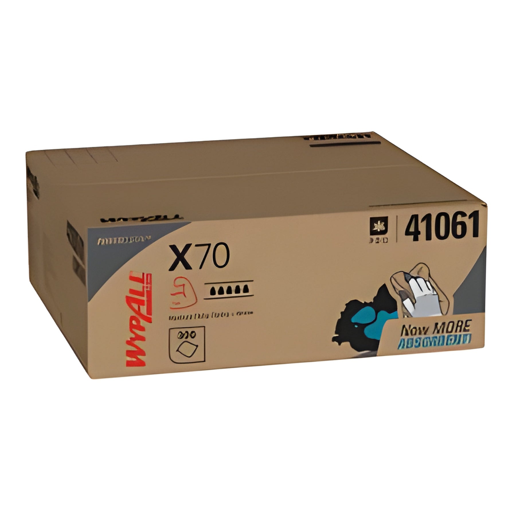 Wypall 41061 PowerClean X70 Medium Duty Cloth, White- 300 Sheets/ Box