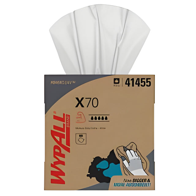 Wypall 83561 PowerClean X70 Medium Duty Cloth, White, 100 Sheets / Box- 10 Boxes / Case
