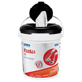 Wypall 83561 PowerClean X70 Medium Duty Cloth, White, 220 Sheets / Pack- 2 Packs and 1 Bucket / Case