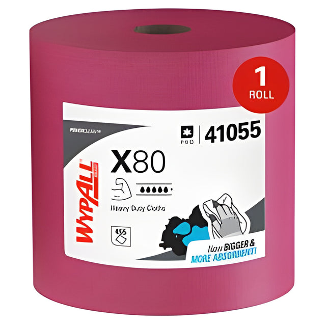 Wypall X80, 41055 Wiper, Red – 475 sht / Roll – 475/Roll