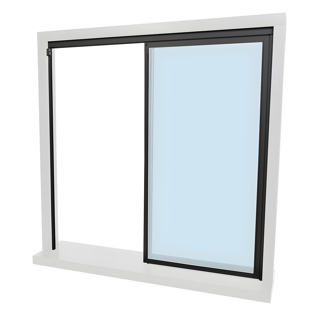 CRL Florence Duranodic Bronze Factory Glazed "XO" Model with 1/4" Tempered Glass Pass-Thru Assembly 36" Width 48" Height